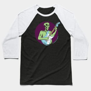 Alien Guitar Player Baseball T-Shirt